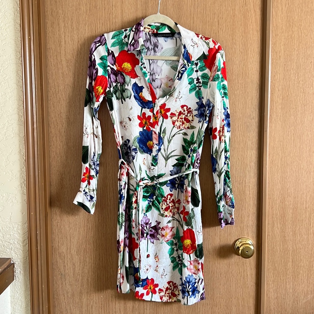 Zara Floral Shirt Dress
